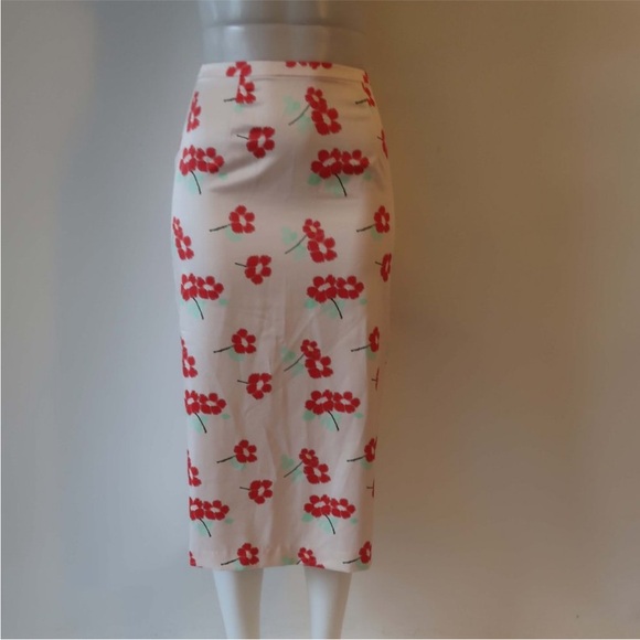 Bernadette Stretch Silk Floral Print Skirt - Picture 3 of 8